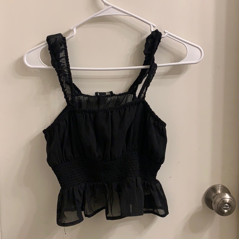 Black crop top